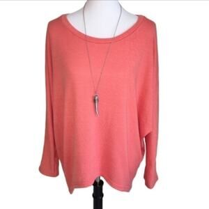 Zanzea Lightweight High Low Sweater Peach Small